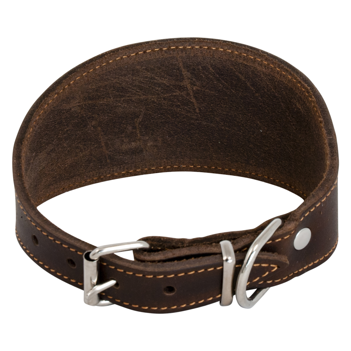 JV VETLEDER Windhondhalsband Bruin-37cm