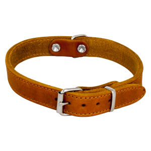 JV VETLEDER Halsband Cognac-18mmx45cm