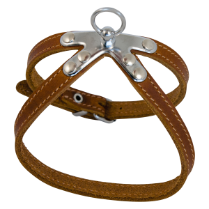 JV VETLEDER Springtuigje Cognac-10mmx50cm