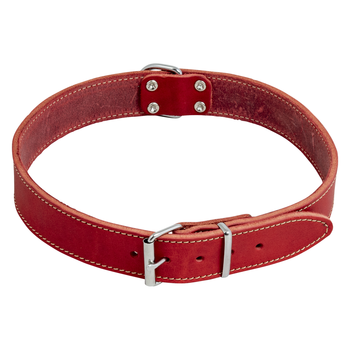 JV VETLEDER Halsband Rood-18mmx45cm