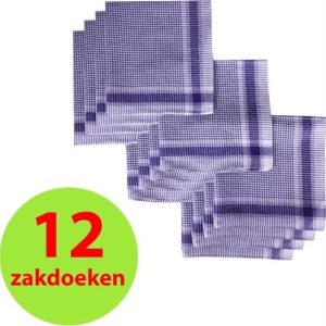12 Grootte Zakdoeken – Ideaal Voor De Werkmannen – 100% Katoen – 40x40cm