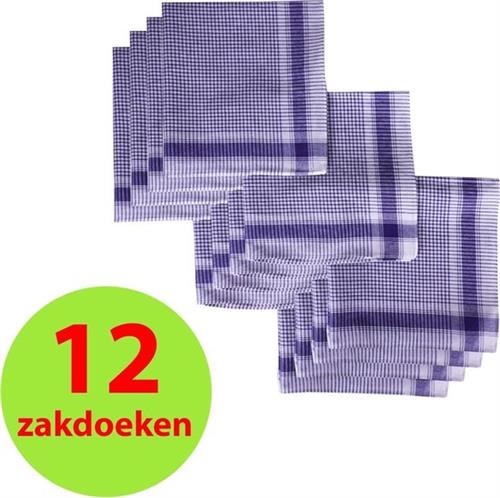 12 Grootte Zakdoeken – Ideaal Voor De Werkmannen – 100% Katoen – 40x40cm