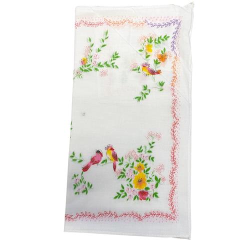12 Dames Zakdoeken – Bloemetjes & Vogeltjes