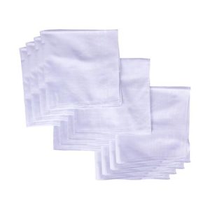 12 Stuks Heren Zakdoeken Wit
