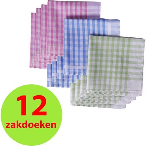 Zakdoeken Dames 12 Stuks 28x28cm 100% katoen