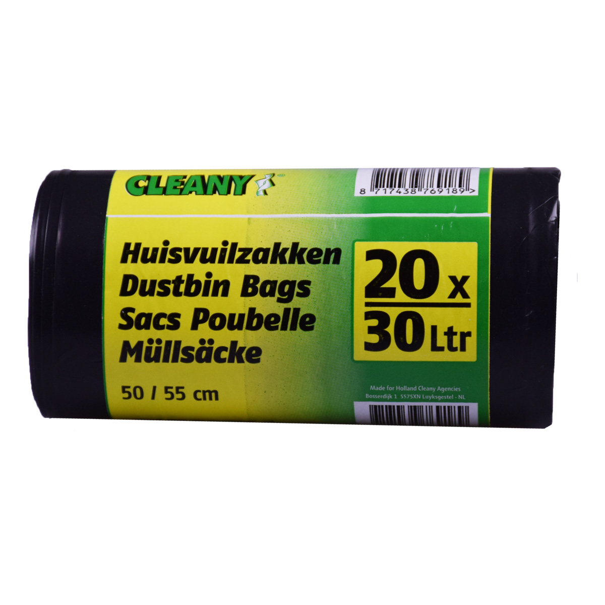 Cleany Huisvuilzakken 30L – 20 stuks voor dagelijks afval