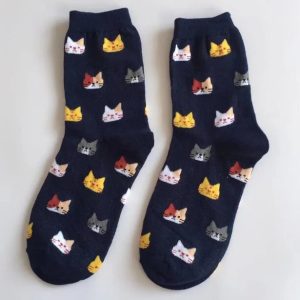 Katten Sokjes –  Cat Walk Donkerblauw