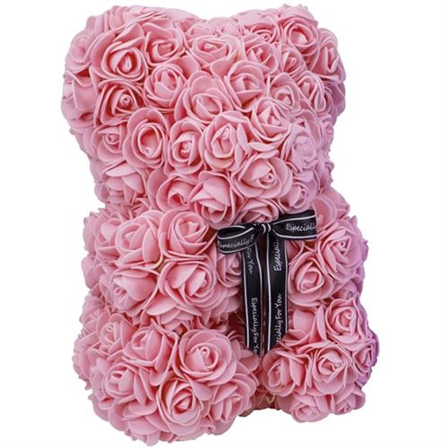 Rozenbeer Met Strik “Especially For You” 25cm – Roze