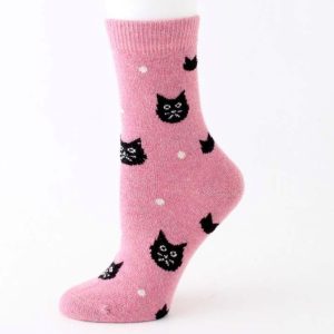 Katten Sokken met wol – Rose Blush