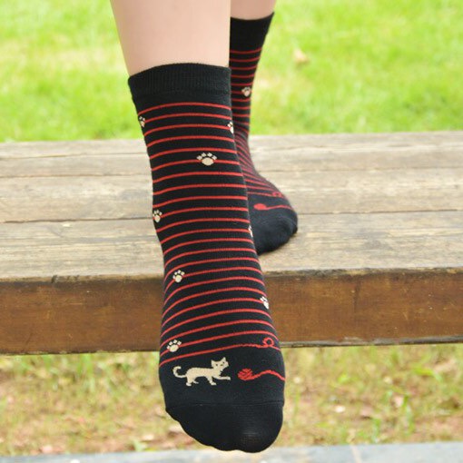 Katten Sokjes – Bolletje Wol – Zwart