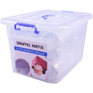 Decafeïne koffiepads 6×50 – Cafeïnevrije Snuffelkoffie met volle smaak