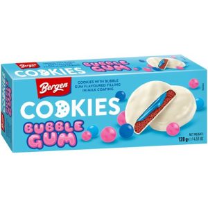 Bergen Cookies Bubble Gum 128g – Zachte Koekjes met Kauwgomsmaak