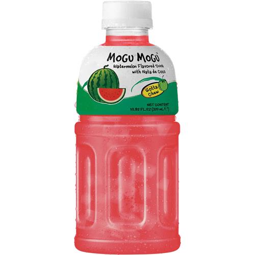 Mogu Mogu Fruitdrink Watermeloen Smaak 320ml – PET Flesje – Met Nata de Coco