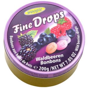 Woogie Zuurtjes Bosbessen 200gr – Harde Snoepjes In Blikken Doosje