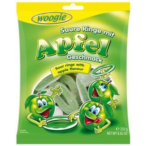 Woogie Zure Appel Ringen 250g – Snoepjes Met Appelsmaak