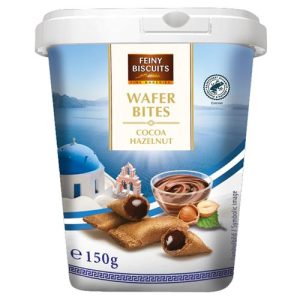 Feiny Biscuits Wafer Bites Koekjes Gevuld Met Chocolade-Hazelnoot 150g