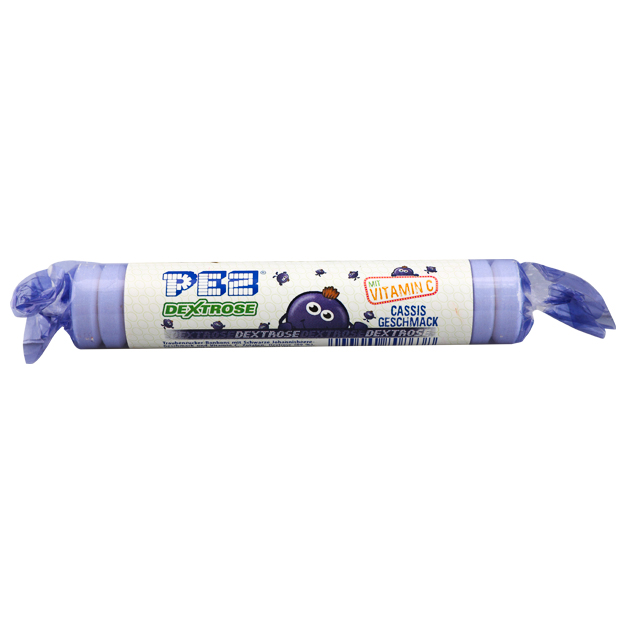 PEZ Druivensuikerrol Cassis 39g