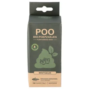 Adori Poo Bio-Poepzakjes 22×32 cm mintgeur 8 rollen
