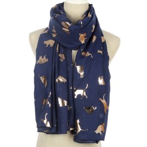 Katten Sjaal – Dark Blue Gold