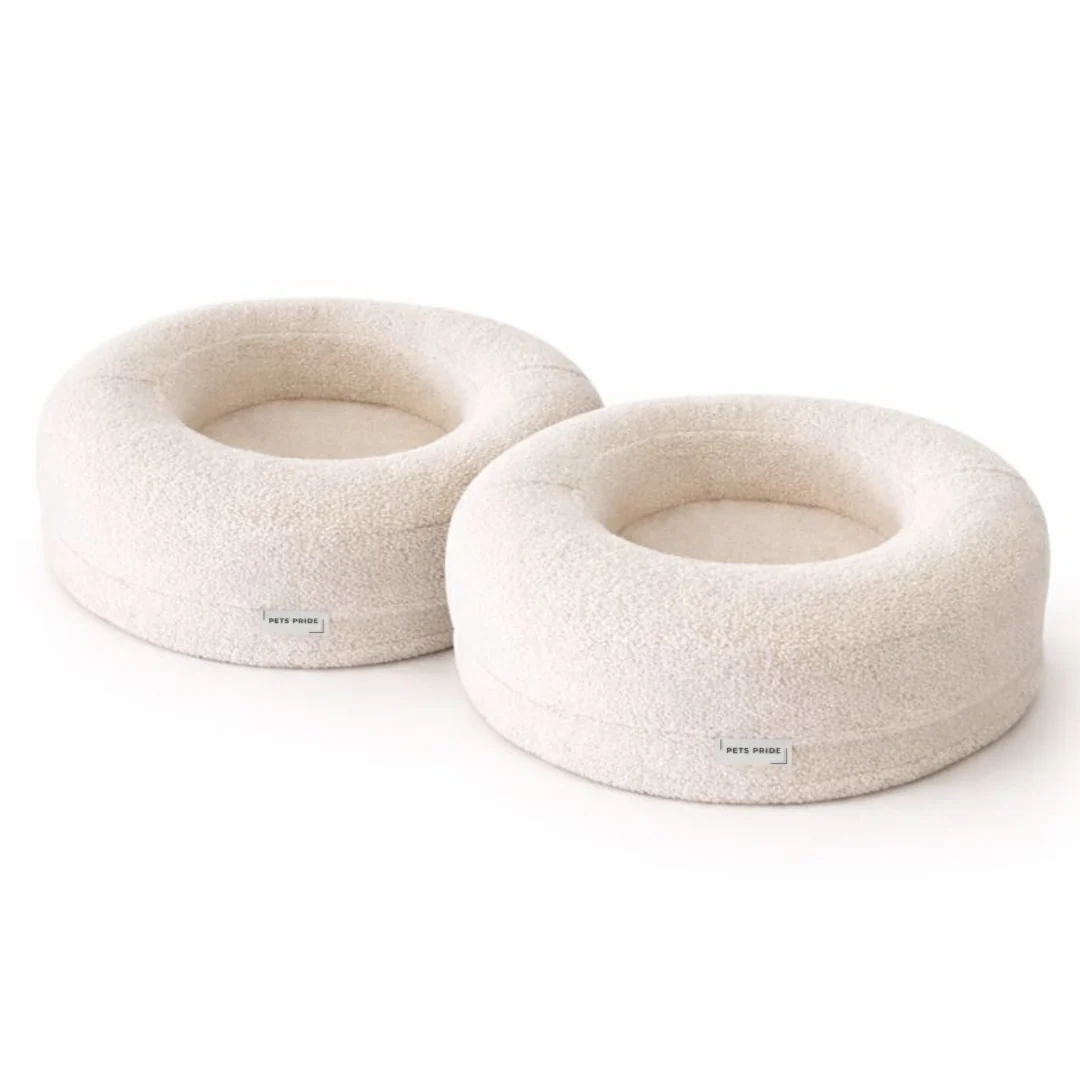 Kattenbed Bouclé Teddy – Milky (x 2)