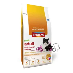 Smolke adult kip en rijst 4kg