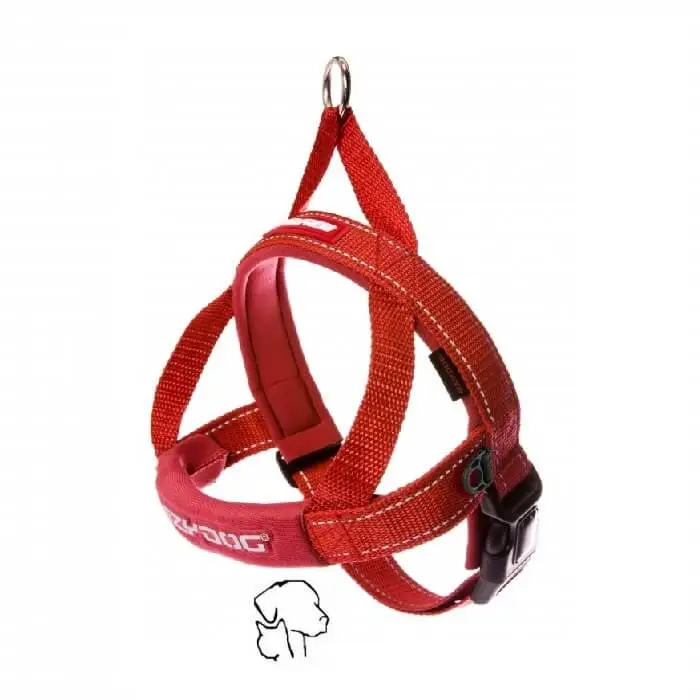 Ezydog quick-fit harnas rood