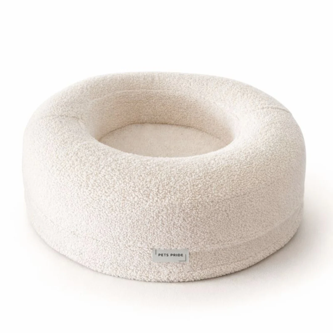 Kattenbed Bouclé Teddy – Milky